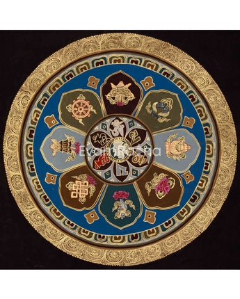 Eight Auspicious Symbols Mandala Art