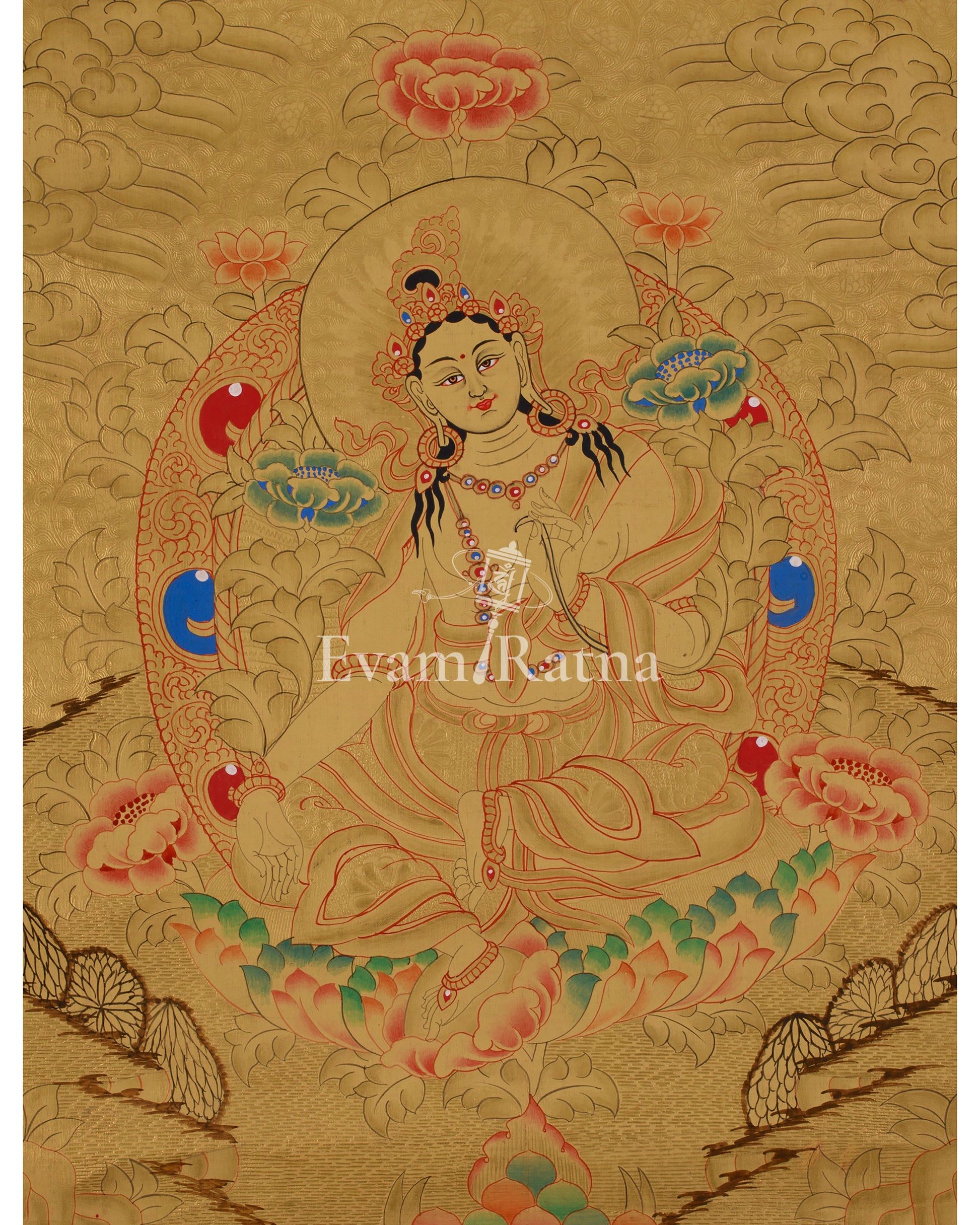 Buddhist Deity Green Tara Thangka