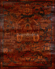Tibetan Buddha Life Story Thangka