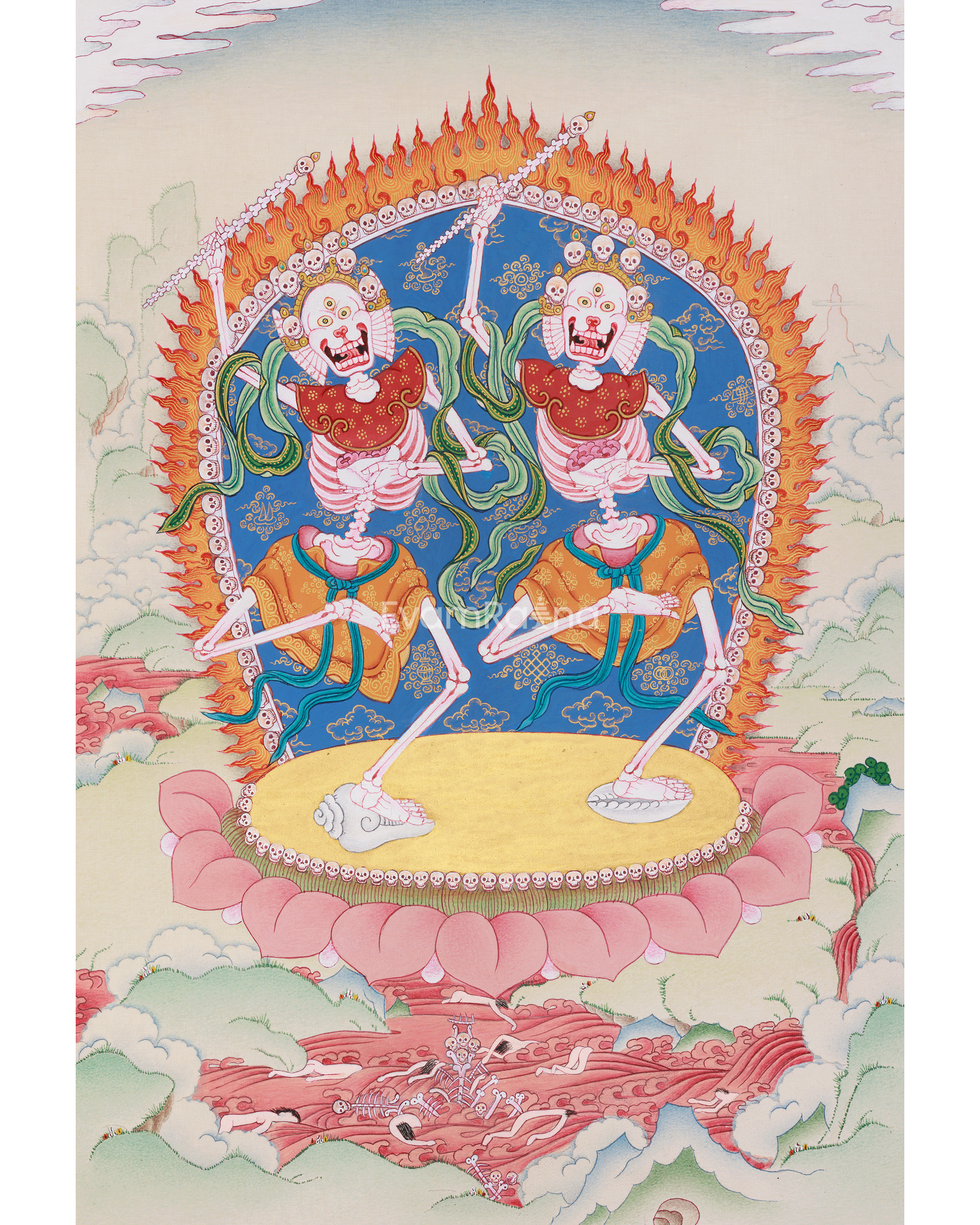 Chitipati Thangka
