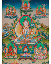 Tibetan Thangka of White Tara