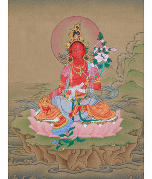 Sacred Red Tara Thangka Painting