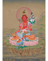 Sacred Red Tara Thangka Painting