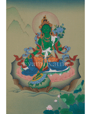 Green Tara Sacred Thangka | Mother of Liberation | Thangka Painting | Himalayan Art