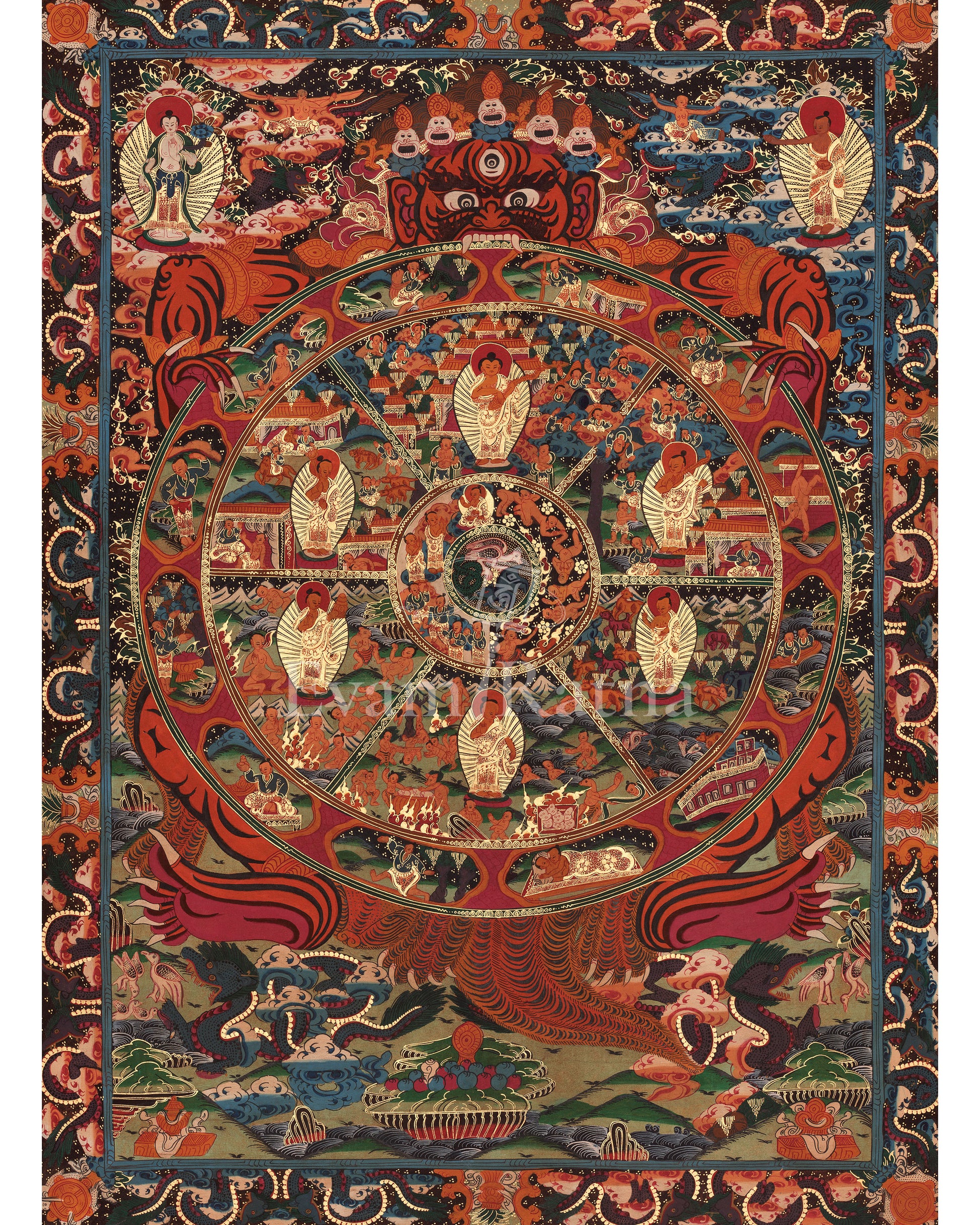 Himalayan Wheel of Life Artwork 