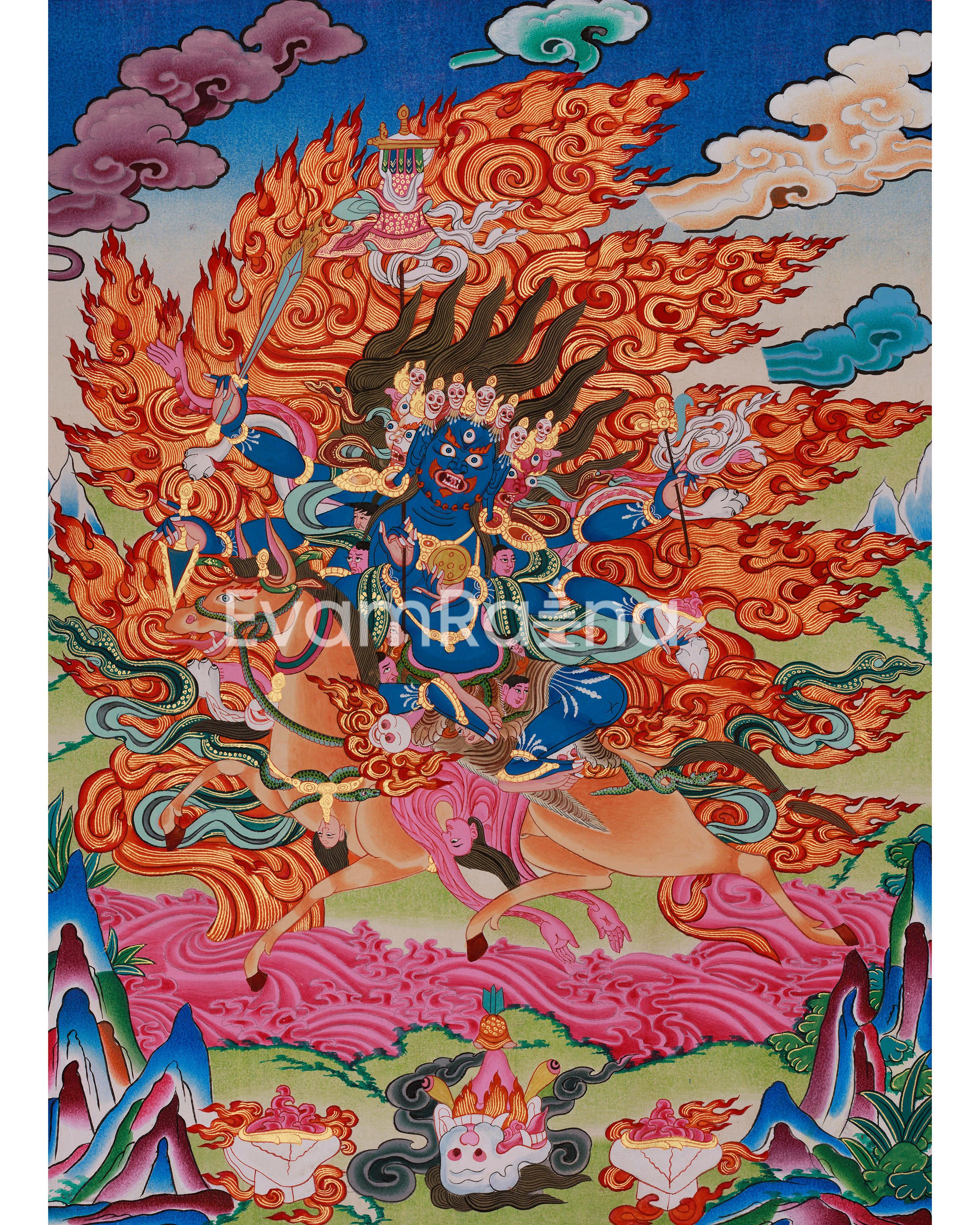 Palden Lhamo Tibetan Thangka