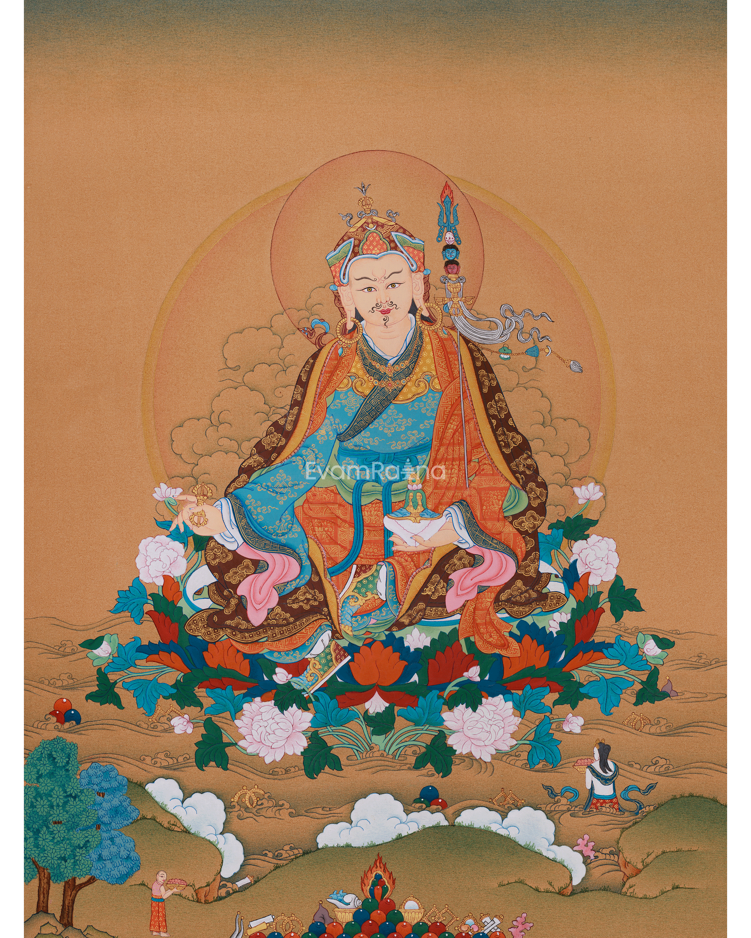 Teacher Guru Rinpoche Thangka 