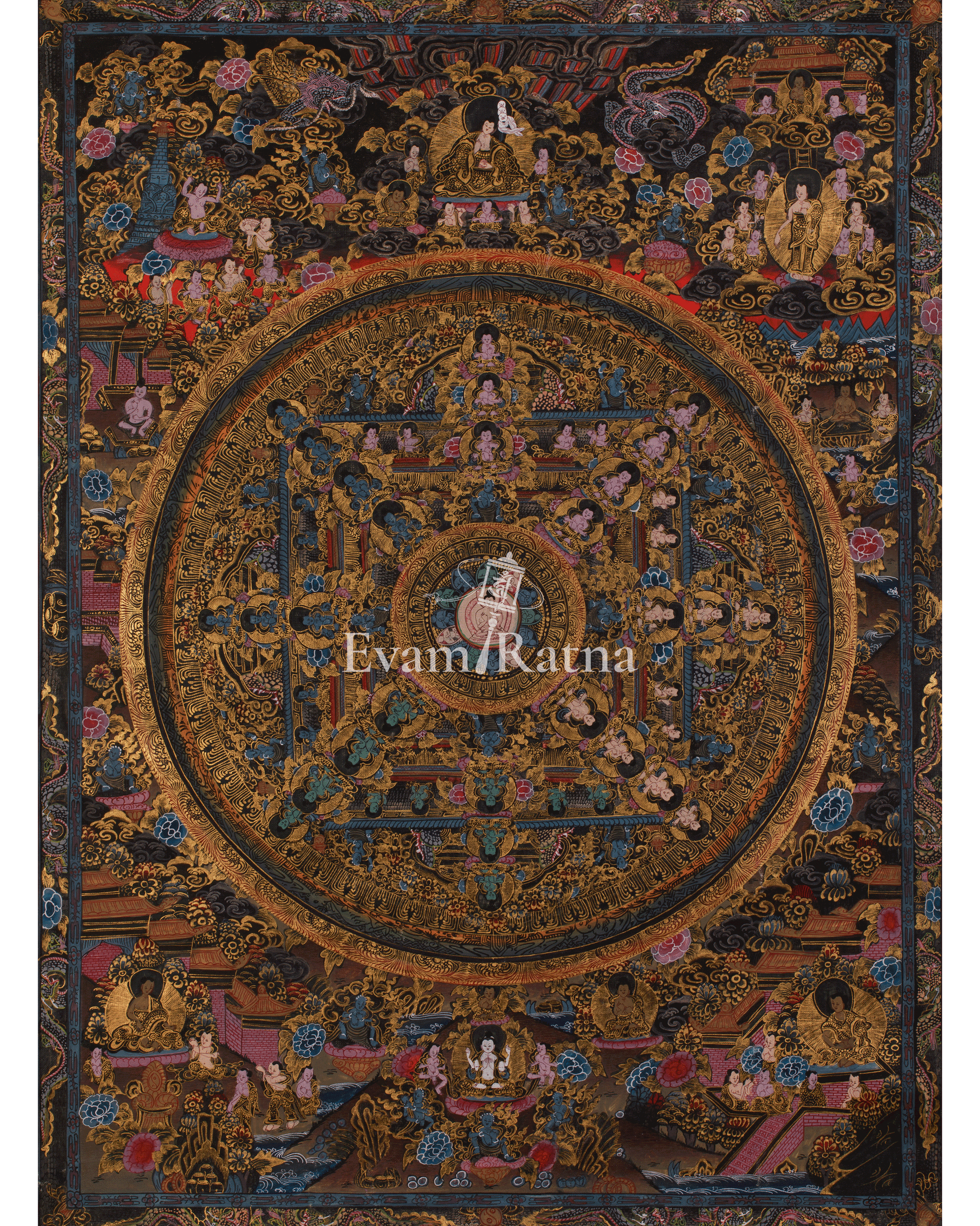Tibetan deity Mandala Art 