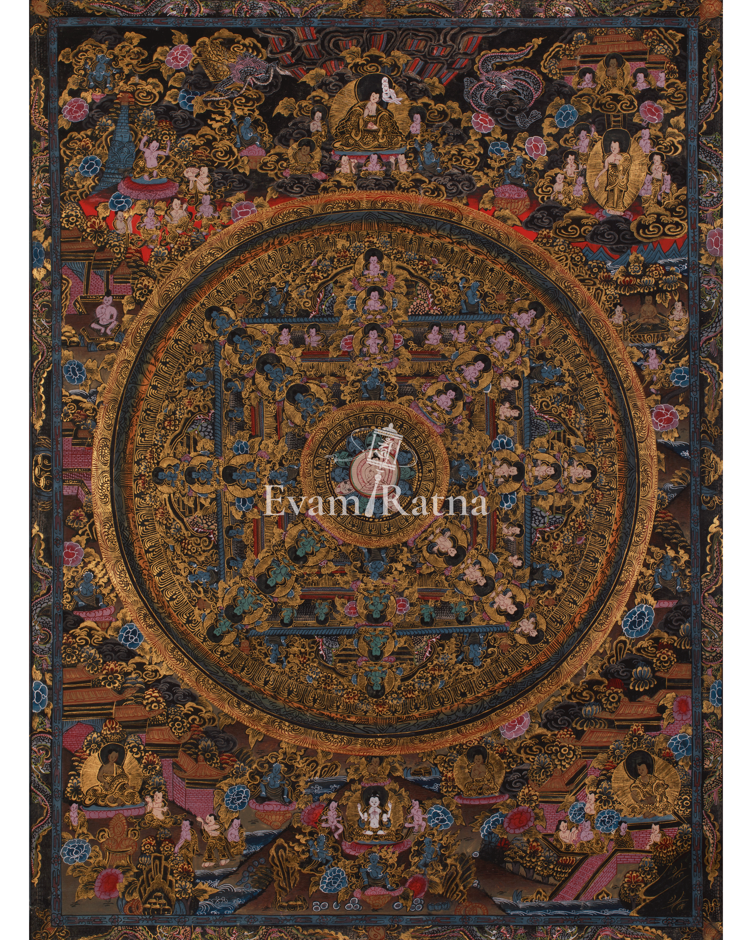 Tibetan deity Mandala Art 