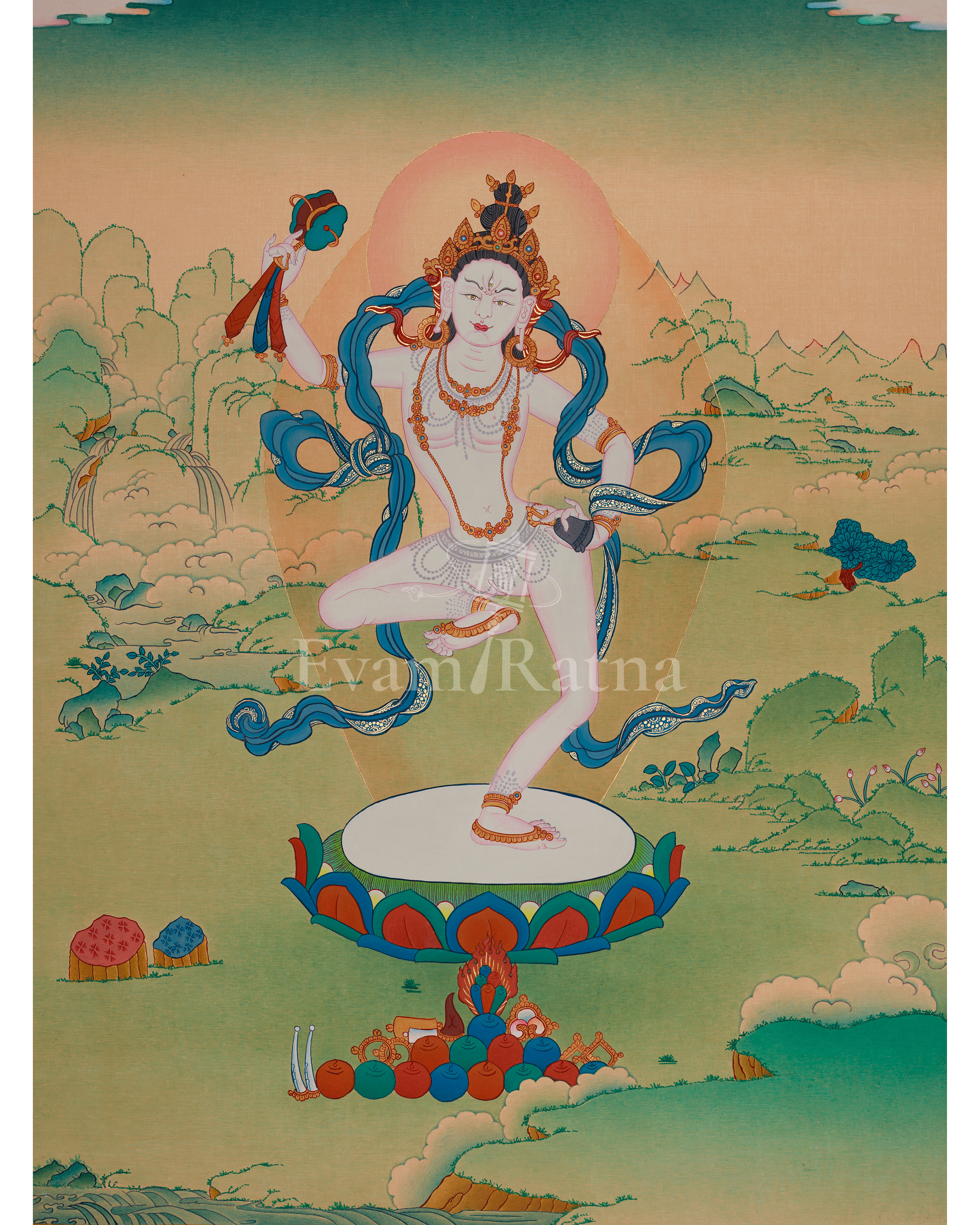 Tibetan Machig Labdron Thangka