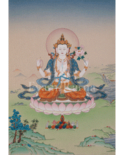 Hand Painted Chenrezig Thangka