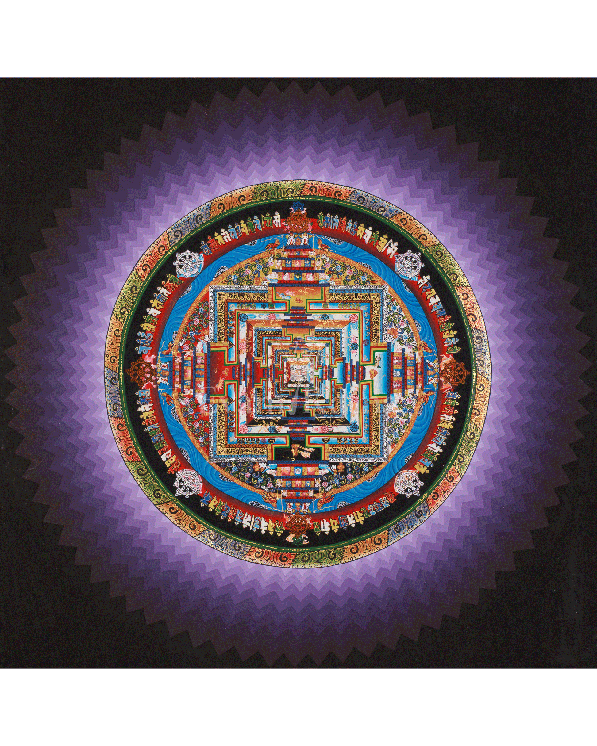 Buddhist Thangka of Kalachakra Mandala