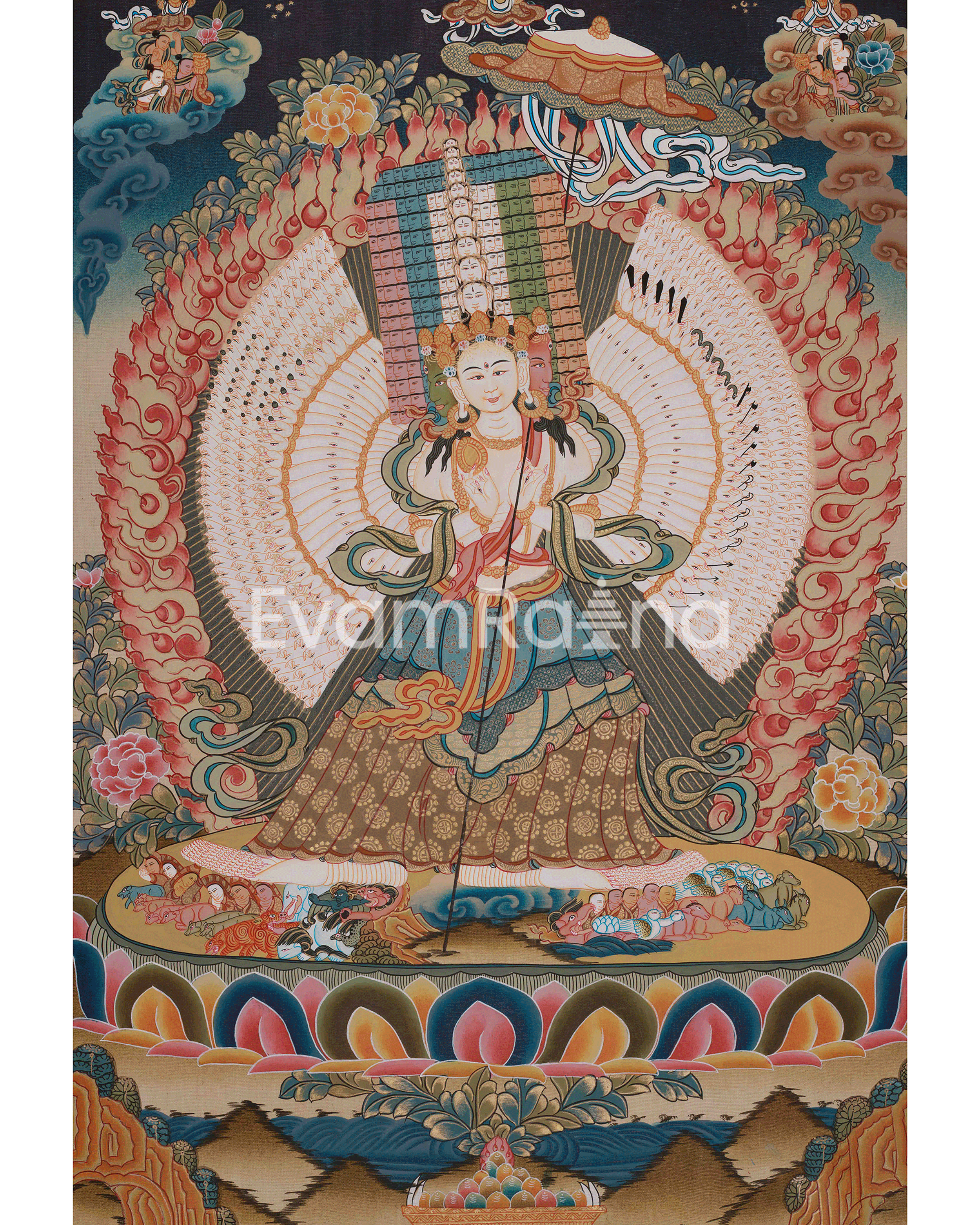 1000 Armed Dukar Thangka