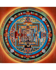Sacred Buddhist Kalachakra Mandala Art | Meditation Altar | Home Decor