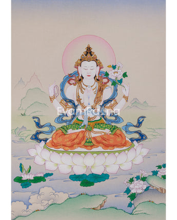 Chenrezig Spiritual Protector Thangka