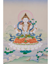 Chenrezig Spiritual Protector Thangka