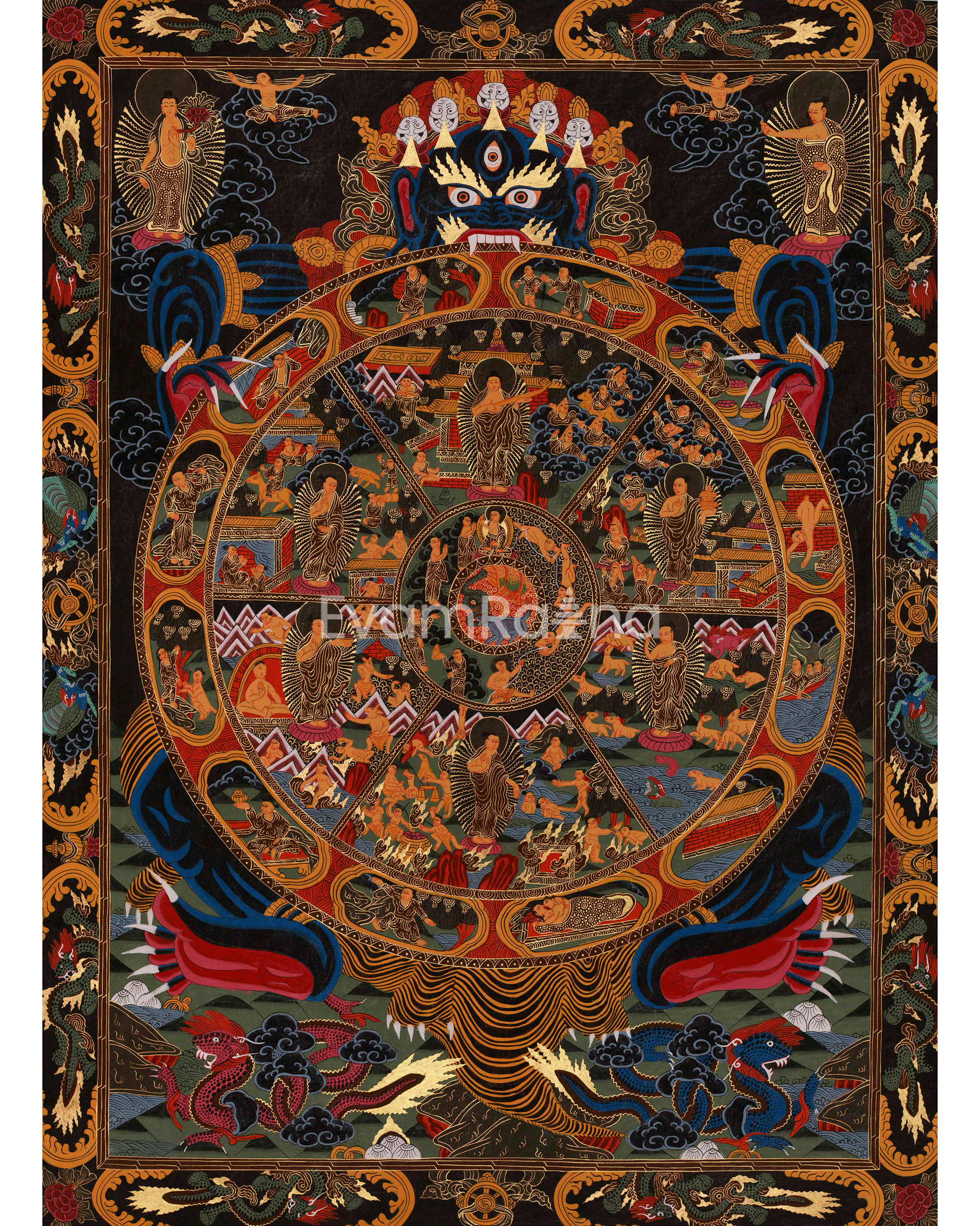 Himalayan Wheel of Life Thangka