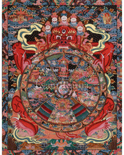 Tibetan Thangka of the Wheel of Life