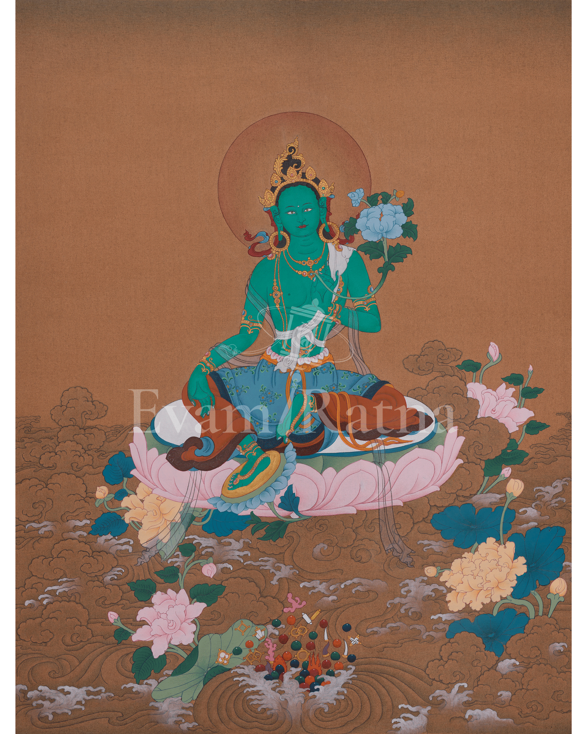 Green Tara Compassion Deity Artwork 