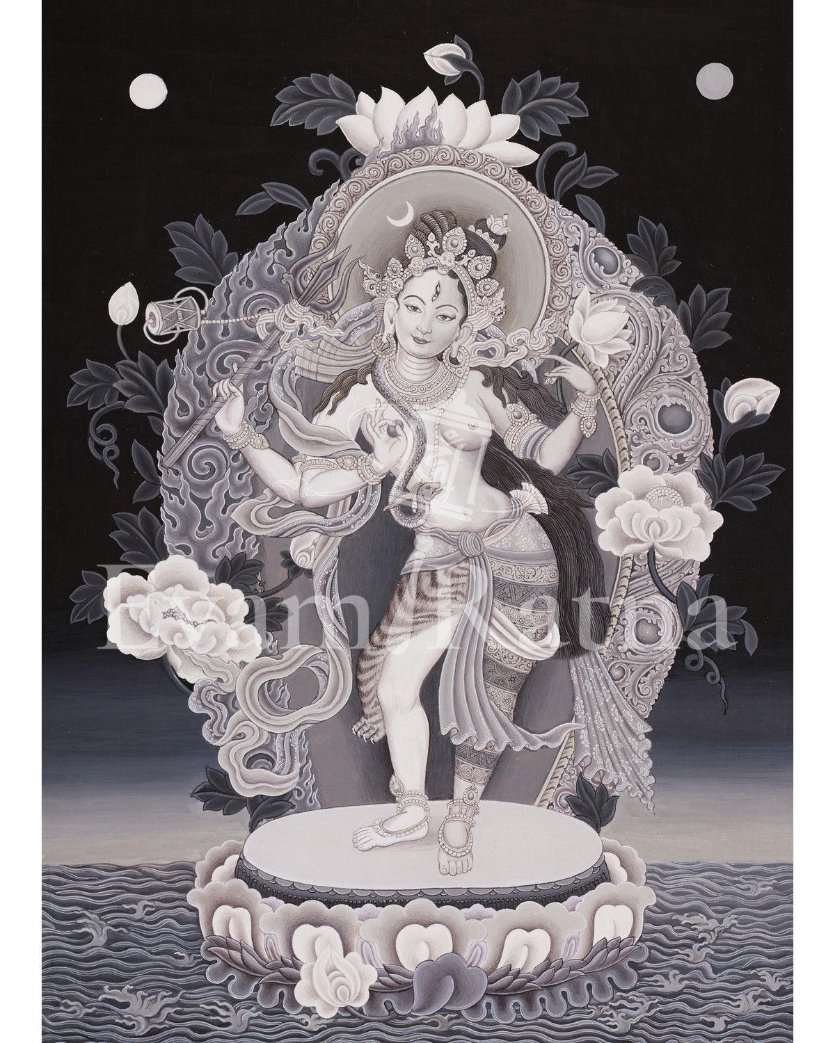 Ardhanarishvara Thangka | The Union of Shiva and Shakti