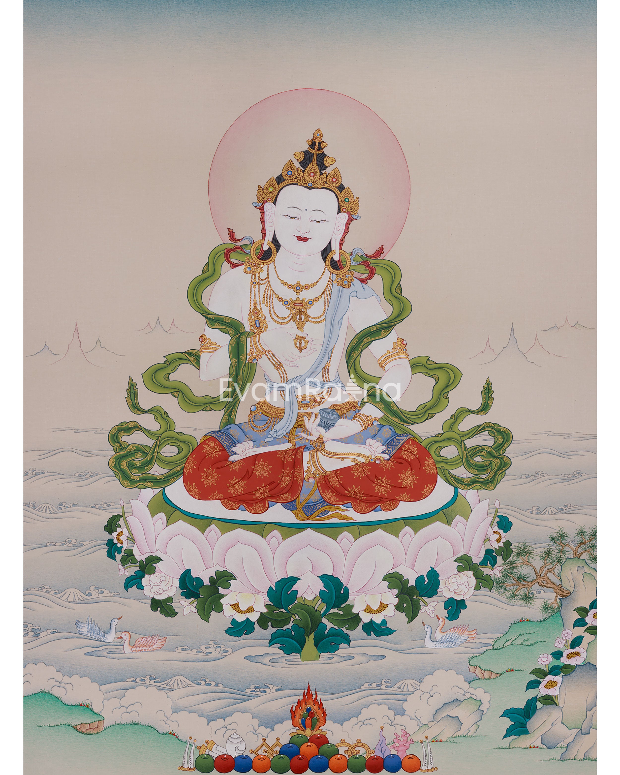 Vajrasattva Symbol of Purification Thangka