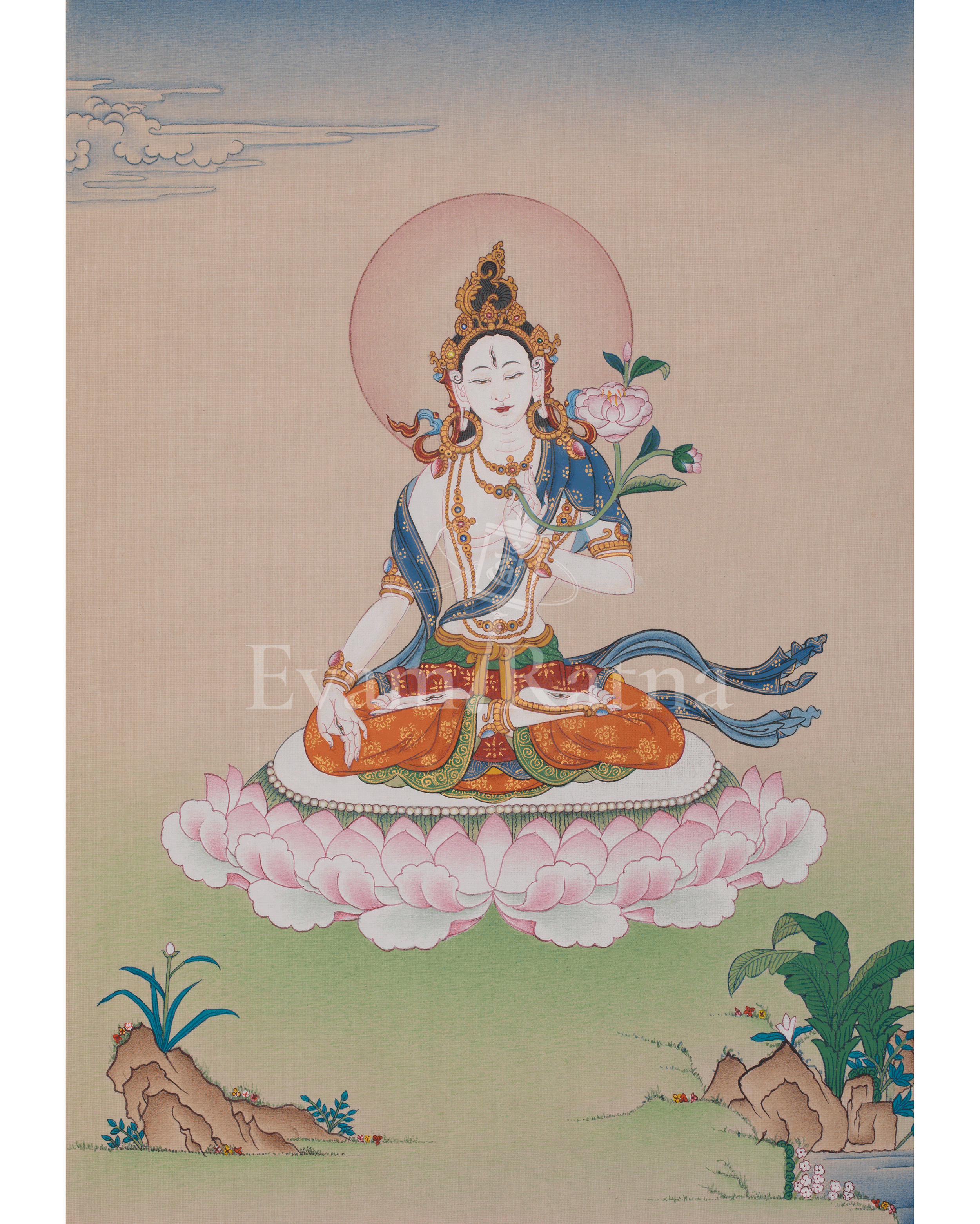 Healing Deity White Tara Art 
