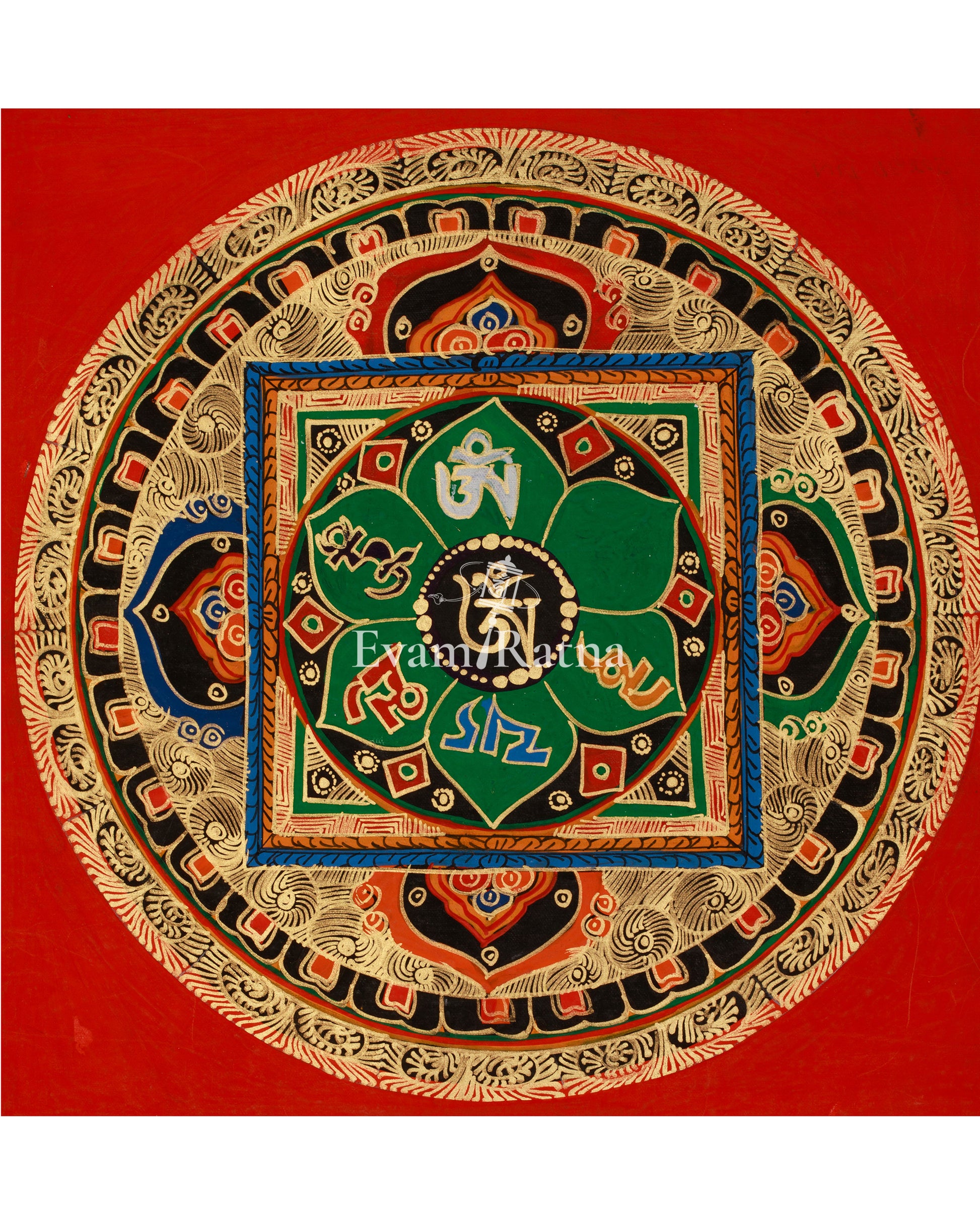 Tibetan Om Mantra Mandala