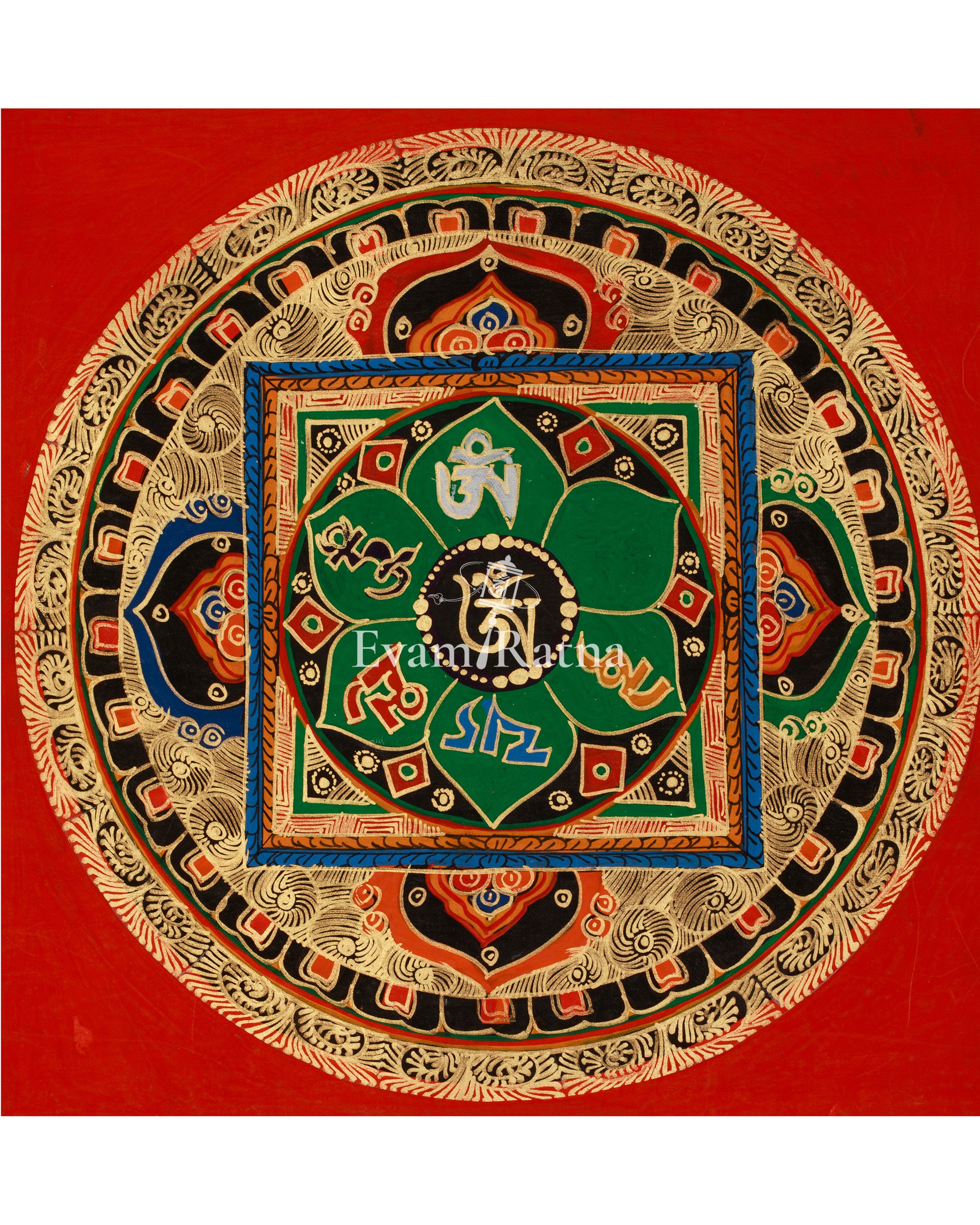 Tibetan Om Mantra Mandala