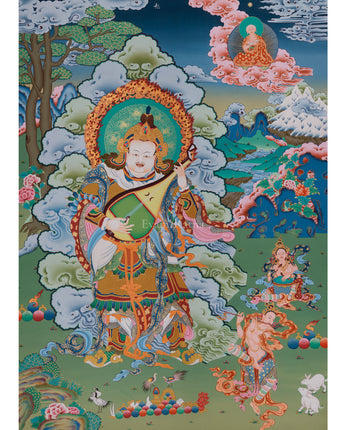 Sacred Thangka of Dhritarashtra 