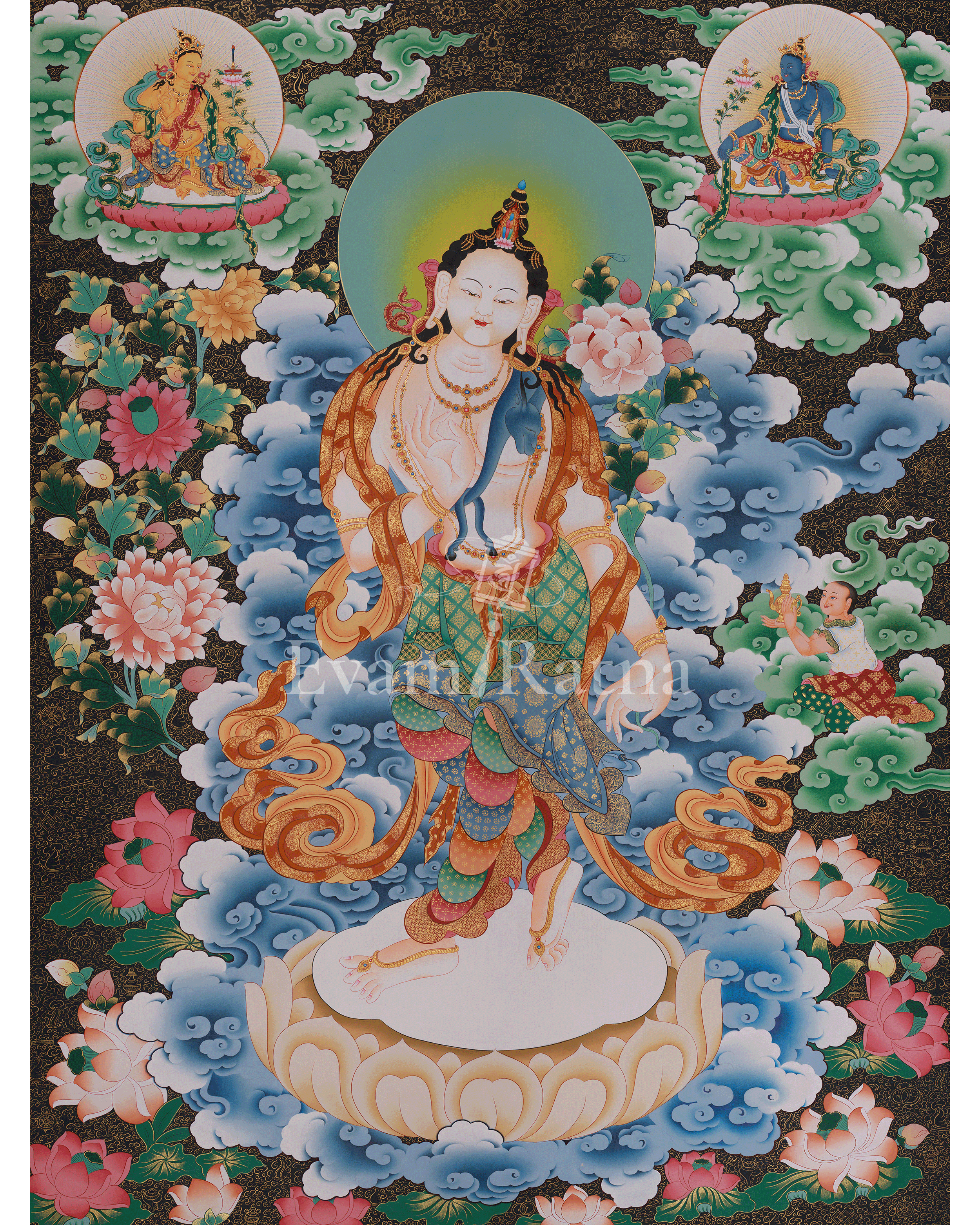 Divine Standing Chenrezig Thangka