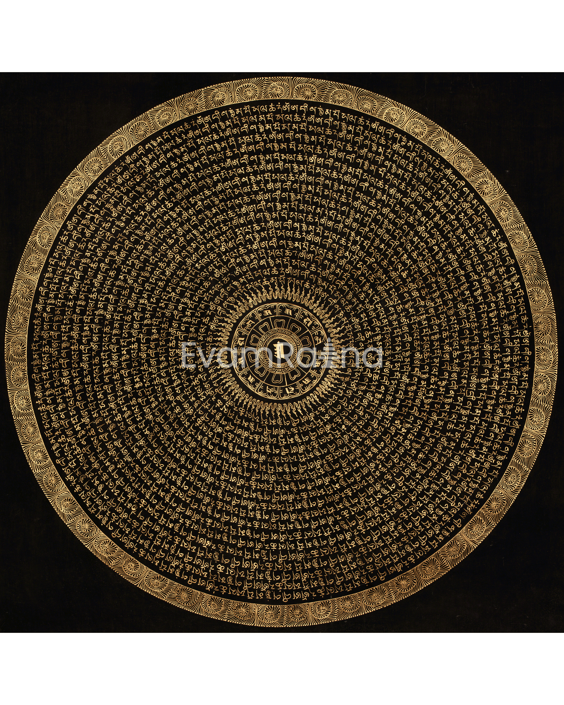 Tibetan Mantra Mandala Artwork