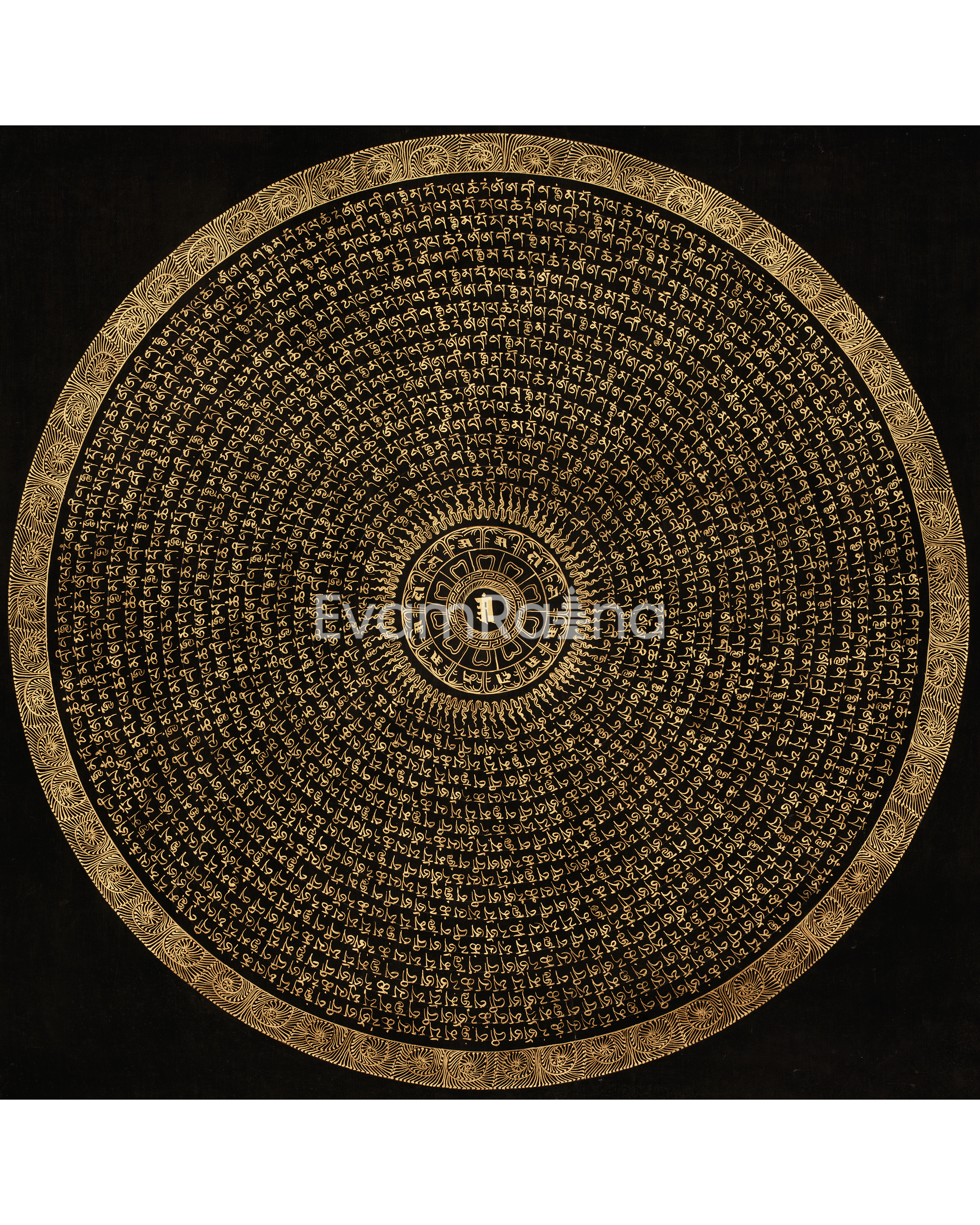 Tibetan Mantra Mandala Artwork