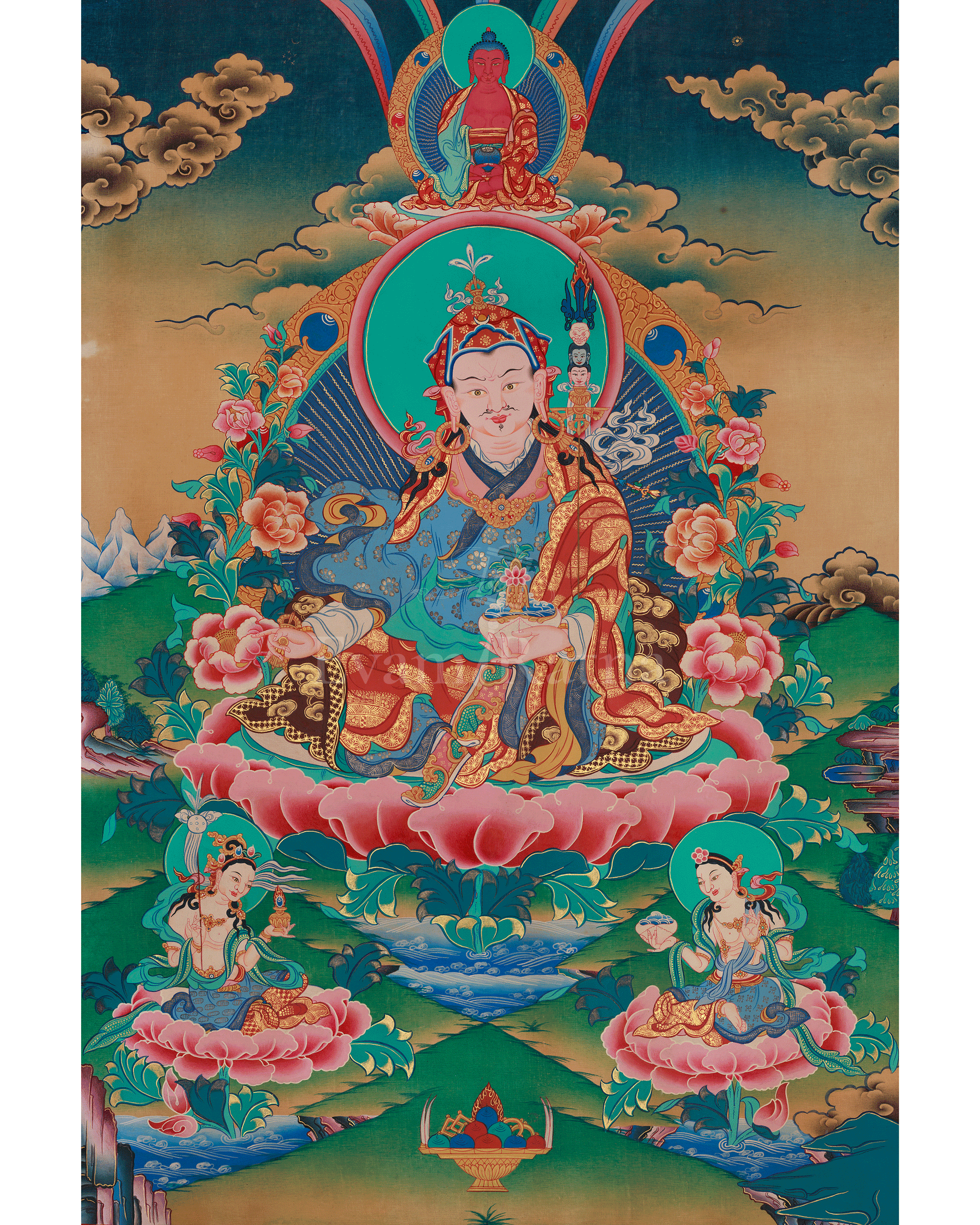 Spiritual Thangka Of Guru Rinpoche