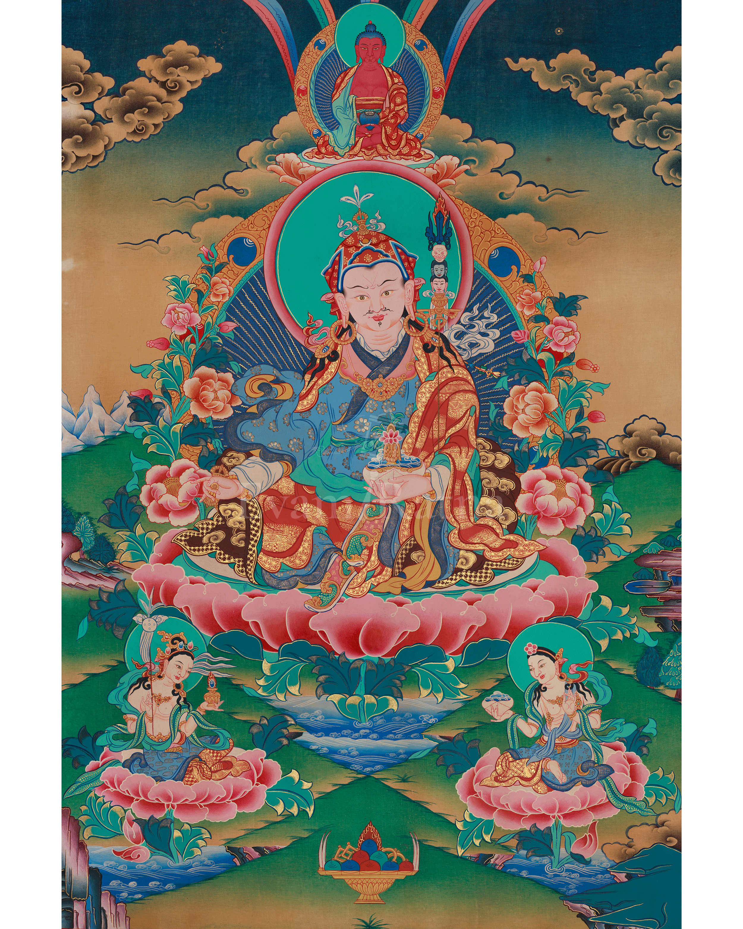 Spiritual Thangka Of Guru Rinpoche