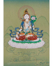 Long Life Deity White Tara Thangka | Seven-Eyed Deity | Sita Tara Artwork