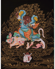 Tibetan Dorje Drollo Thangka | Wrathful Form of Guru Rinpoche | Vajrayana Deity