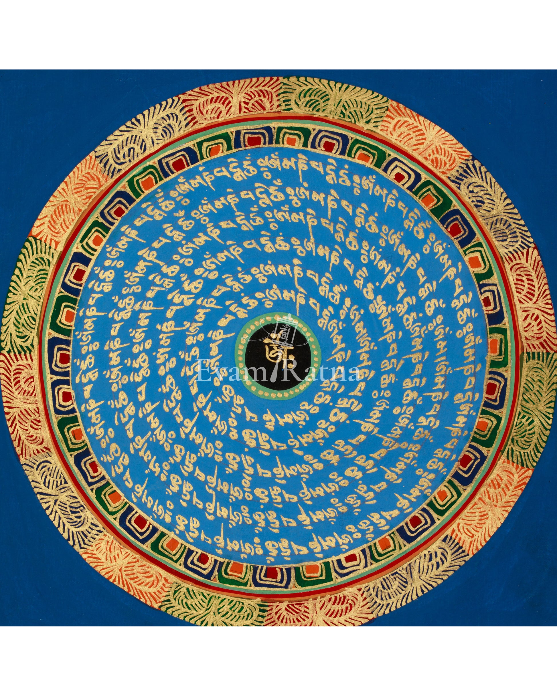 Buddhist Mantra Mandala Art 