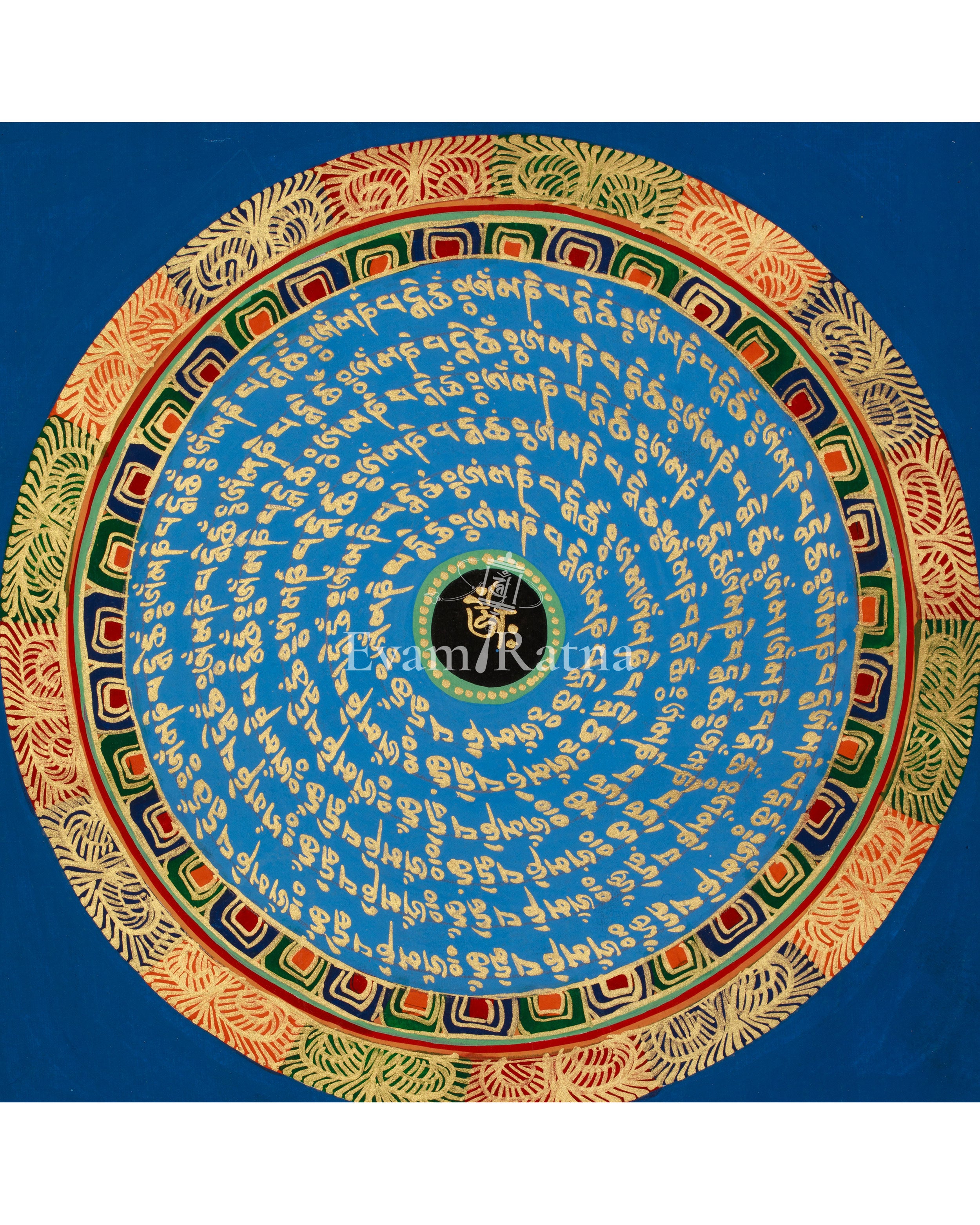 Buddhist Mantra Mandala Art 