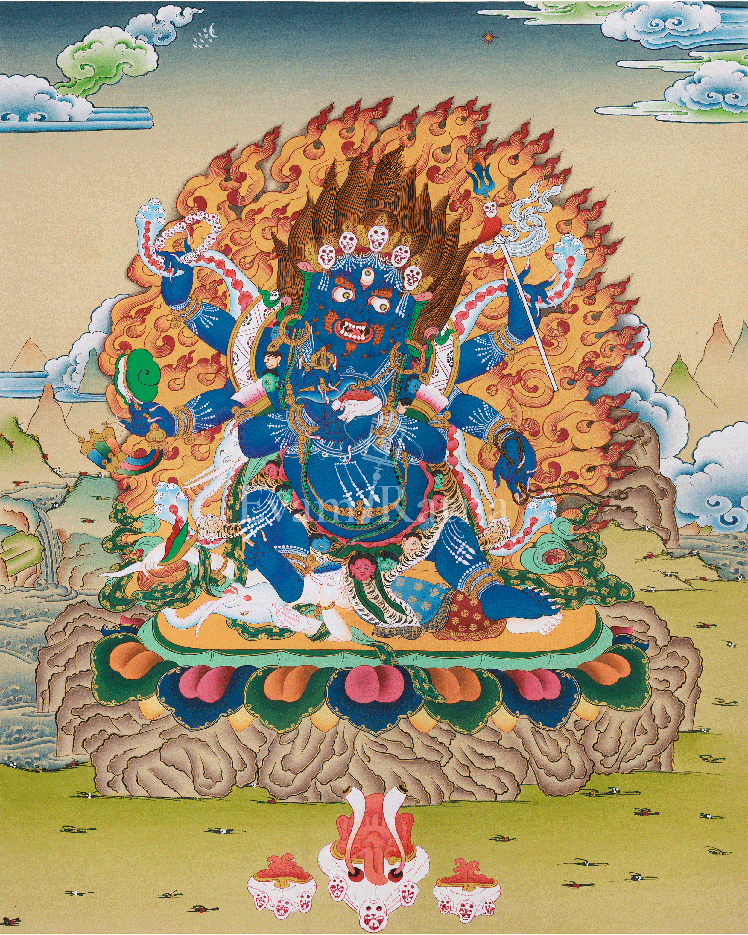 Six-Armed Mahakala Artwork | Wrathful Protector | Compassionate Power