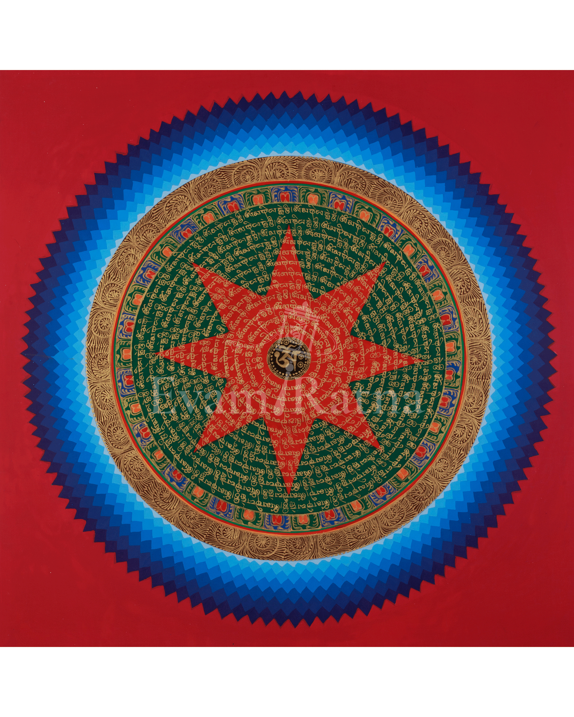 Traditional Mantra Mandala Art
