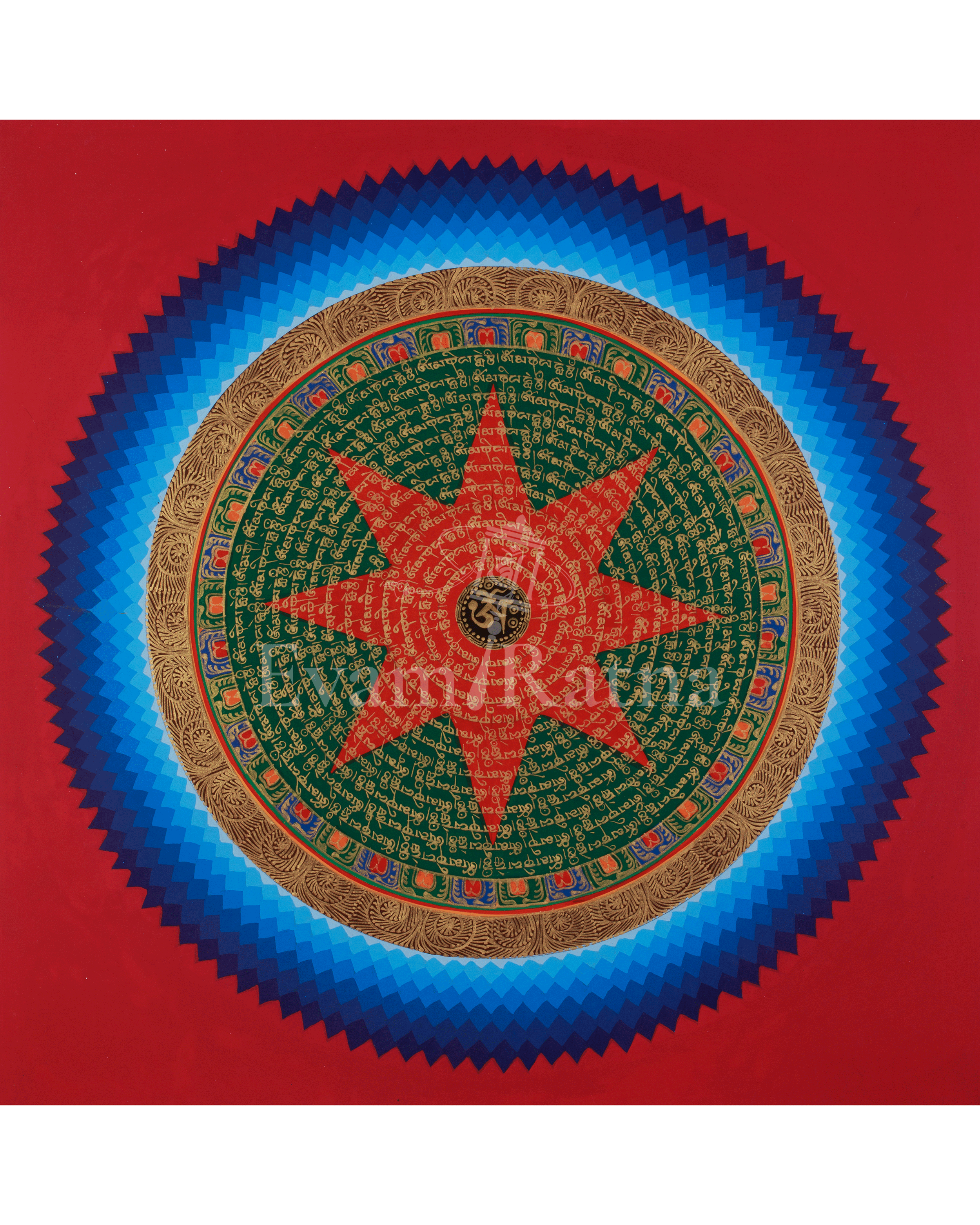 Traditional Mantra Mandala Art