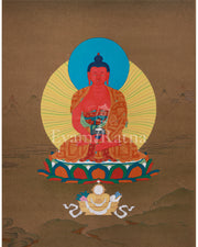 Sacred Amitabha Buddha Thangka | Radiating Boundless Light and Serenity