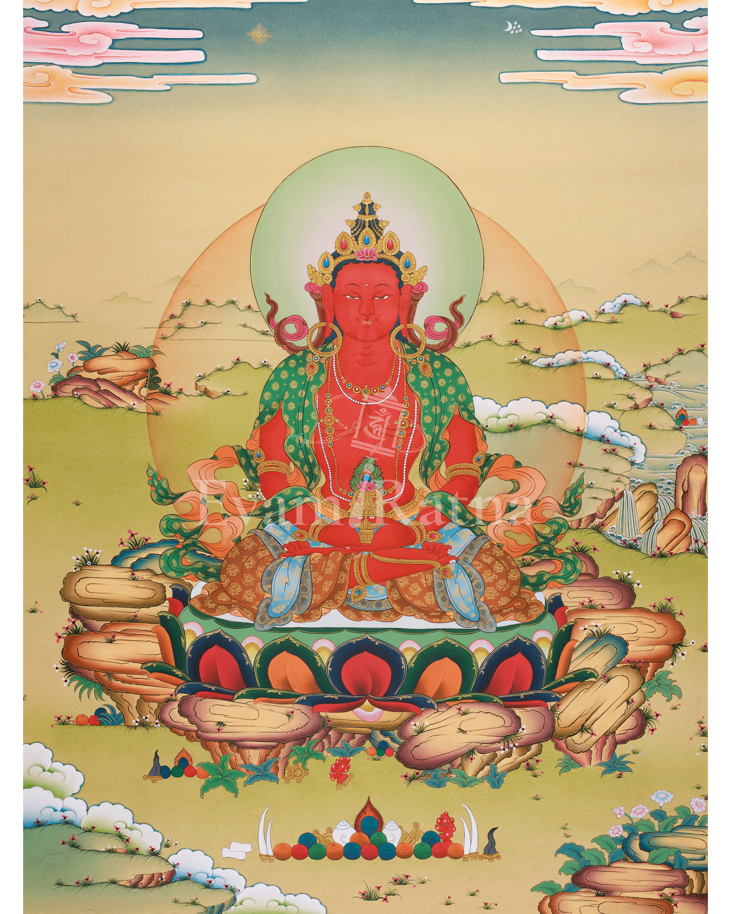 Amitayus Buddha Sacred Art 
