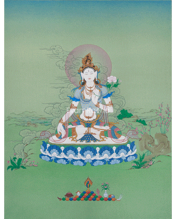 White Tara Bodhisattva of Longevity Thangka