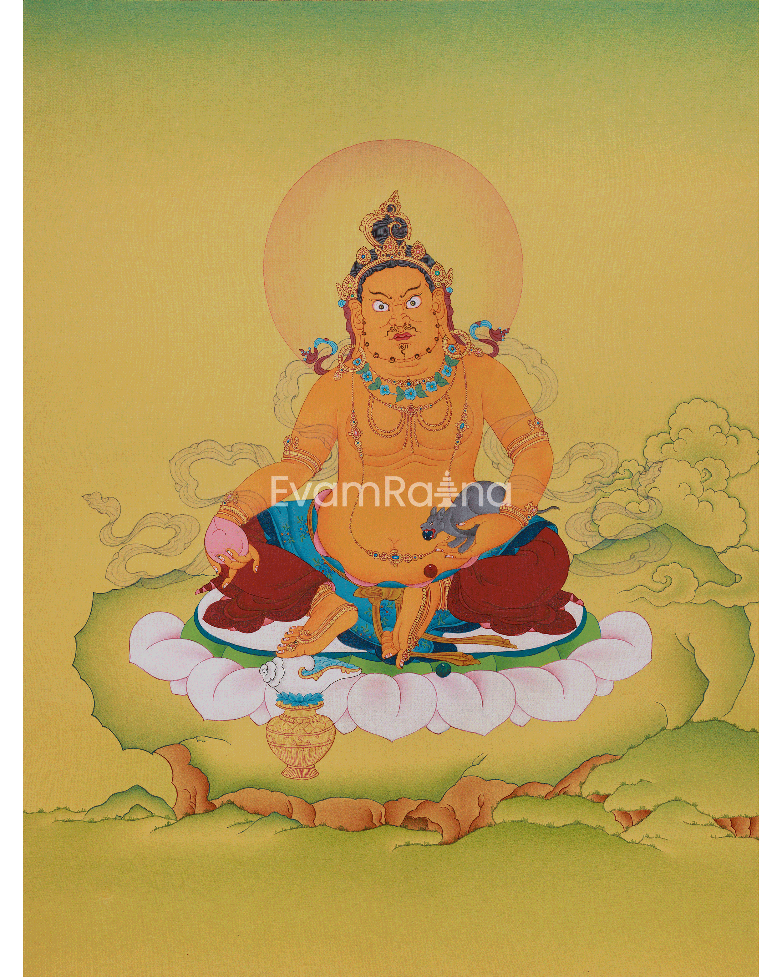 Vajrayana Deity Dzambhala Art