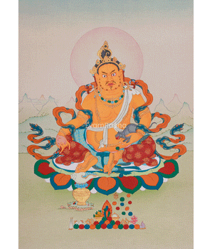 Handmade Dzambhala Thangka