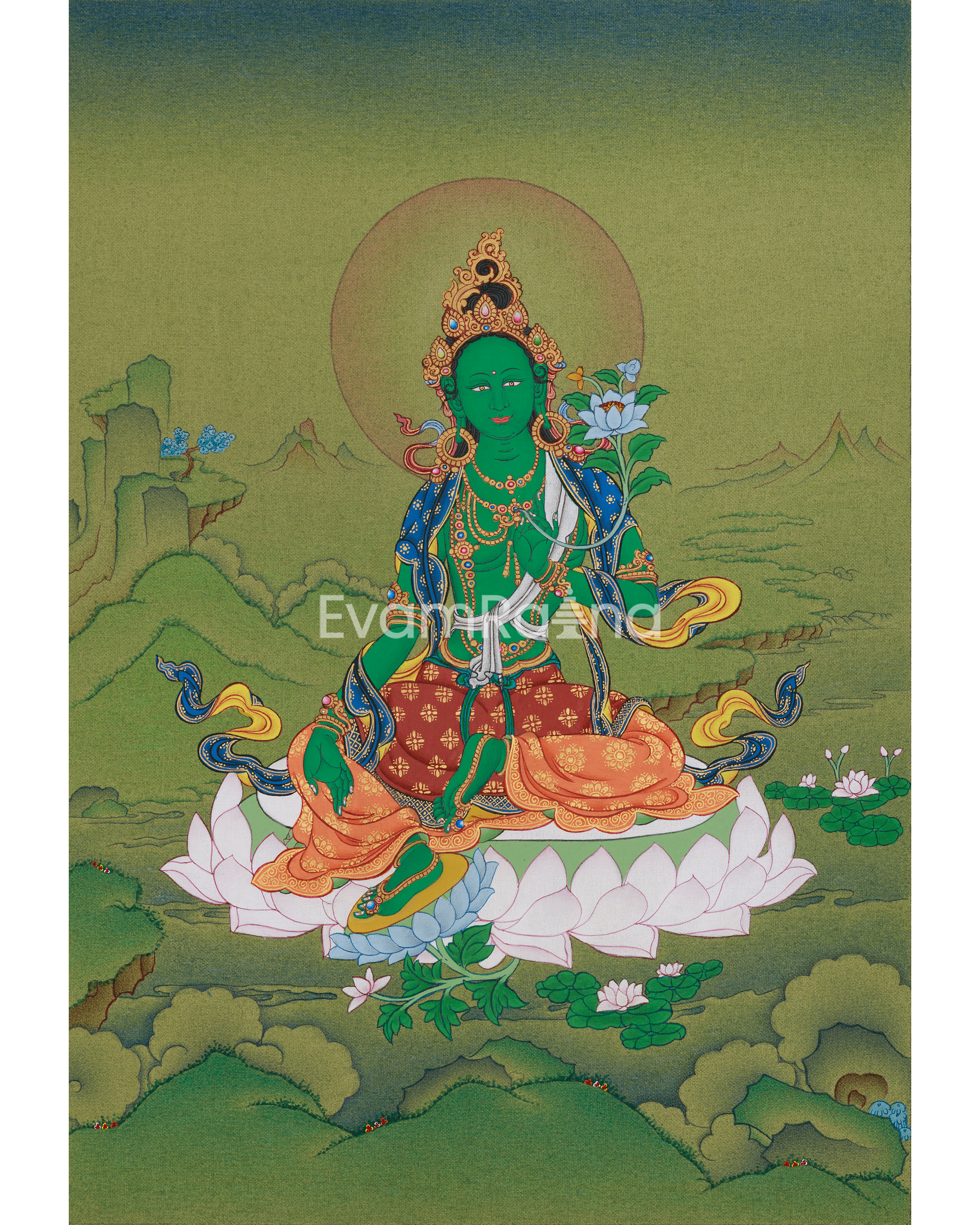 Himalayan Thangka of Shyama Tara