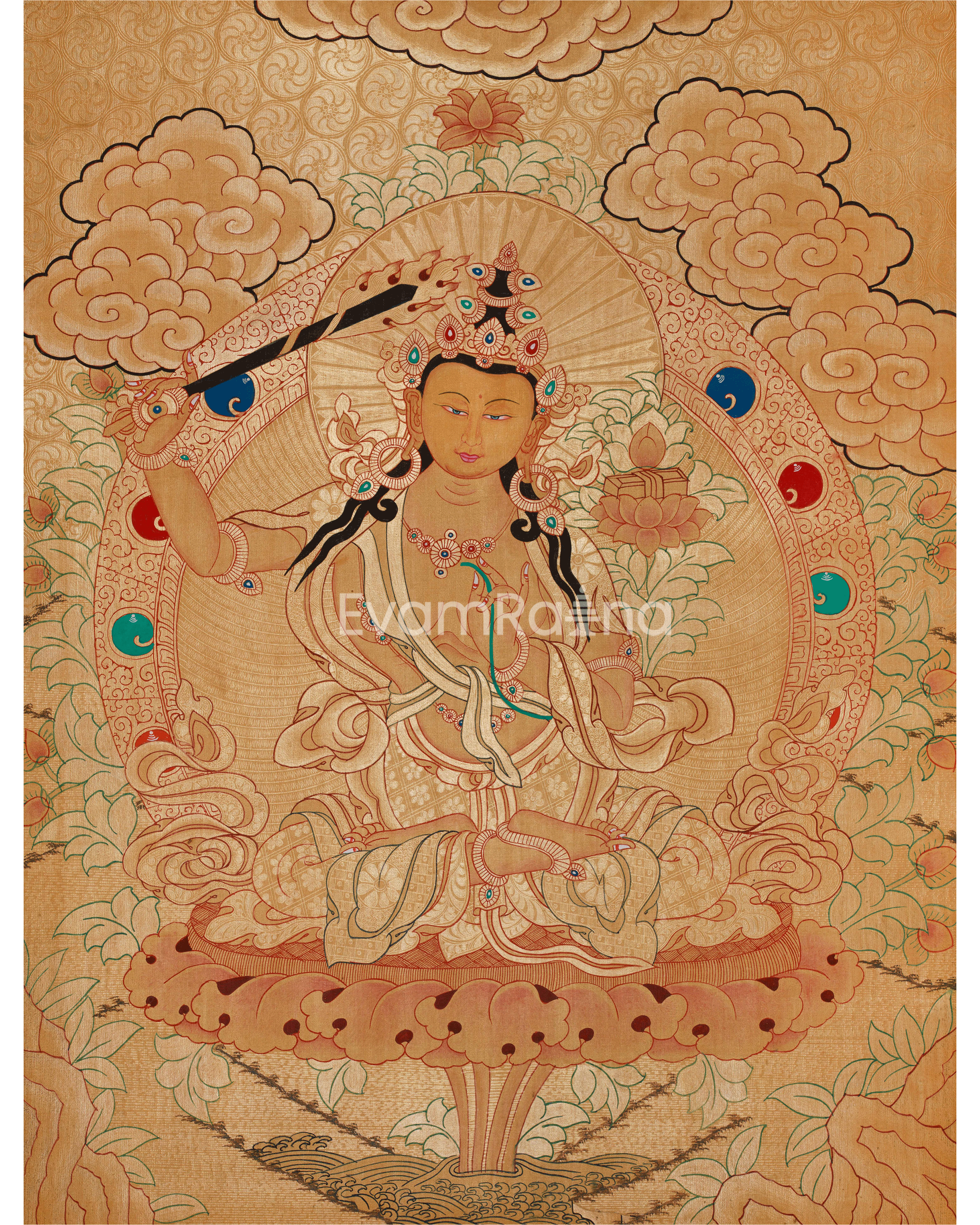 Buddhist Deity Manjushri Thangka