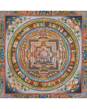 Hand-Painted Kalachakra Mandala Painting