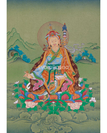 Lotus-Vajra Guru Rinpoche Thangka 